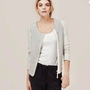 Lou & Grey Wool Rayon Blend Terry Moto Jacket Size Small